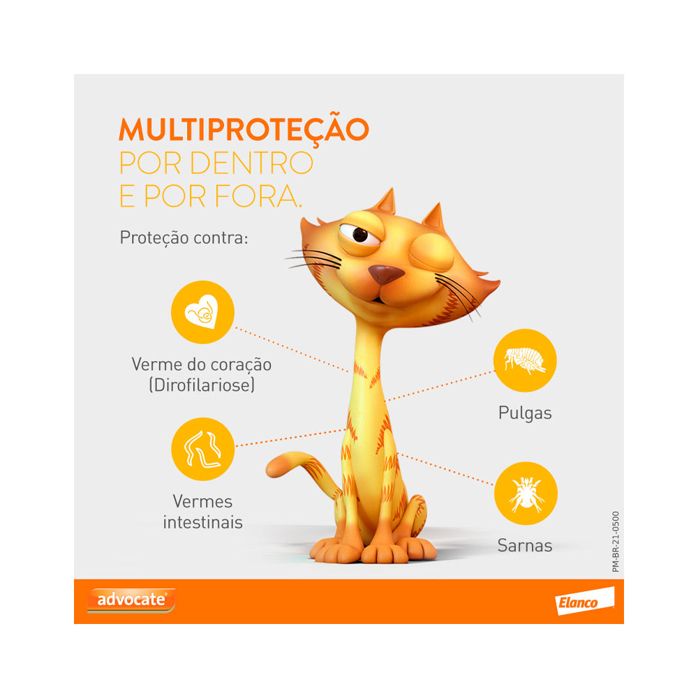 Antipulgas Advocate para Gatos de até 4kg 0,4ml
